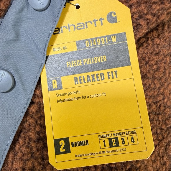 Carhartt Sherpa Fleece 1/4 Snap Pullover Womens Medium Kangaroo Pocket Warm NWT - Picture 8 of 16